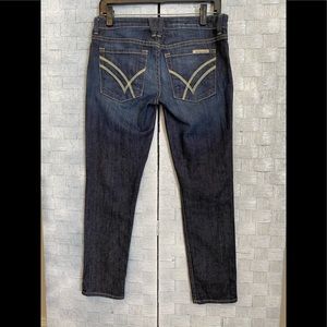 William Rast Dark Wash Kristin Ultra Skinny Capri Jeans Size 25